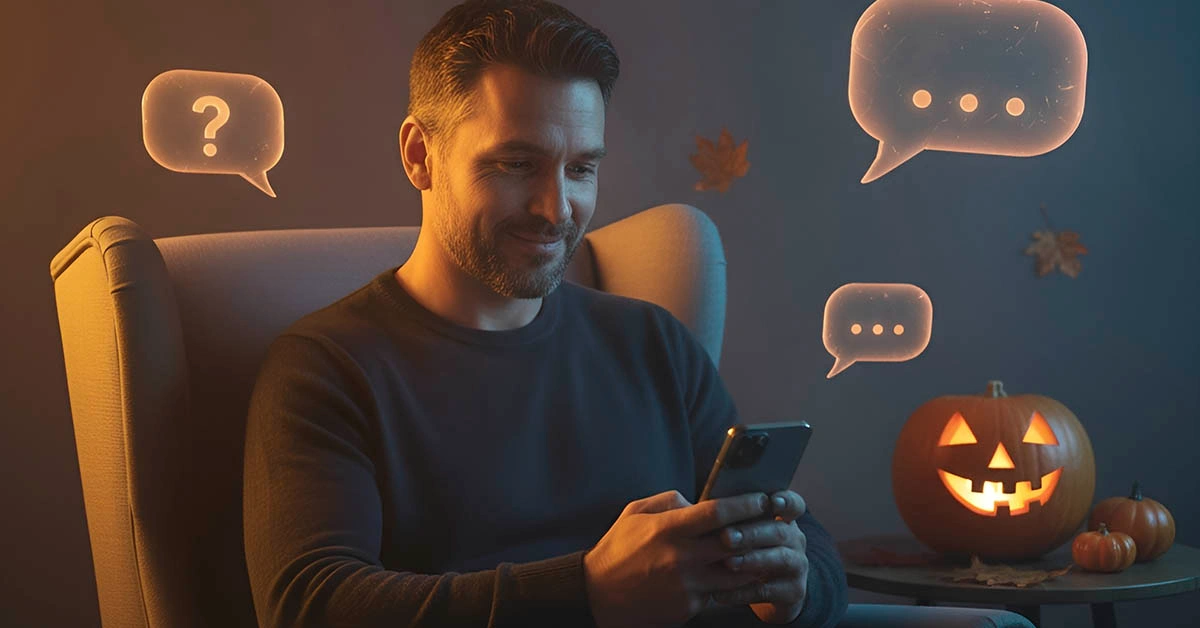 spooky dating slang 2025 — hero collage of ghosting, boo‑vibes and breadcrumbing