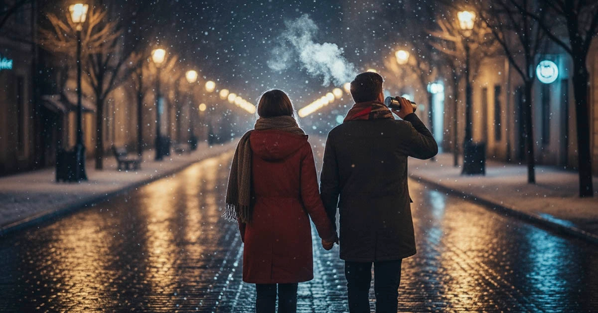 Choose a Simple Winter Route winter date ideas budget — cozy walk with thermos