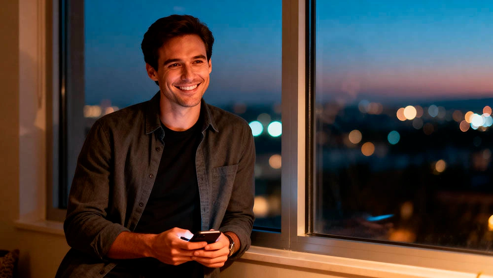 Upright posture and warm tone make calls attractive