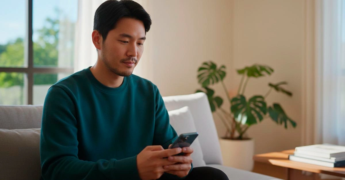 How to Respond to a Late Reply how to respond to a late reply man reading a message calmly under soft window light