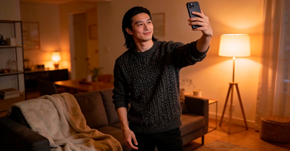 stop video call lag: cozy home video call setup with stable connection