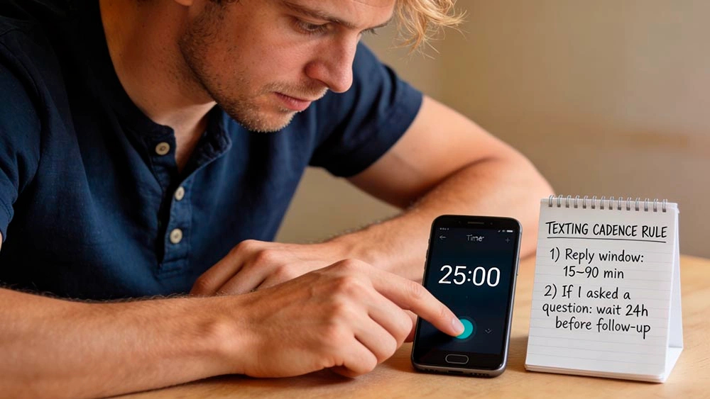 texting cadence for a new match: choosing the right reply timing