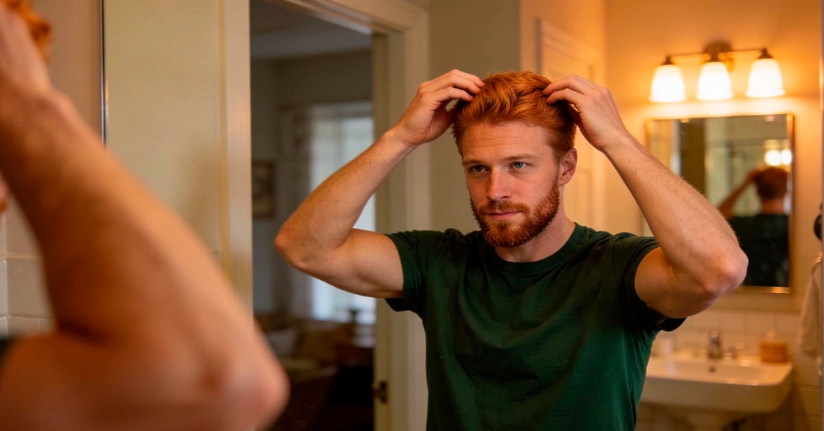 easy hair fixes for men on camera: quick grooming in warm home light