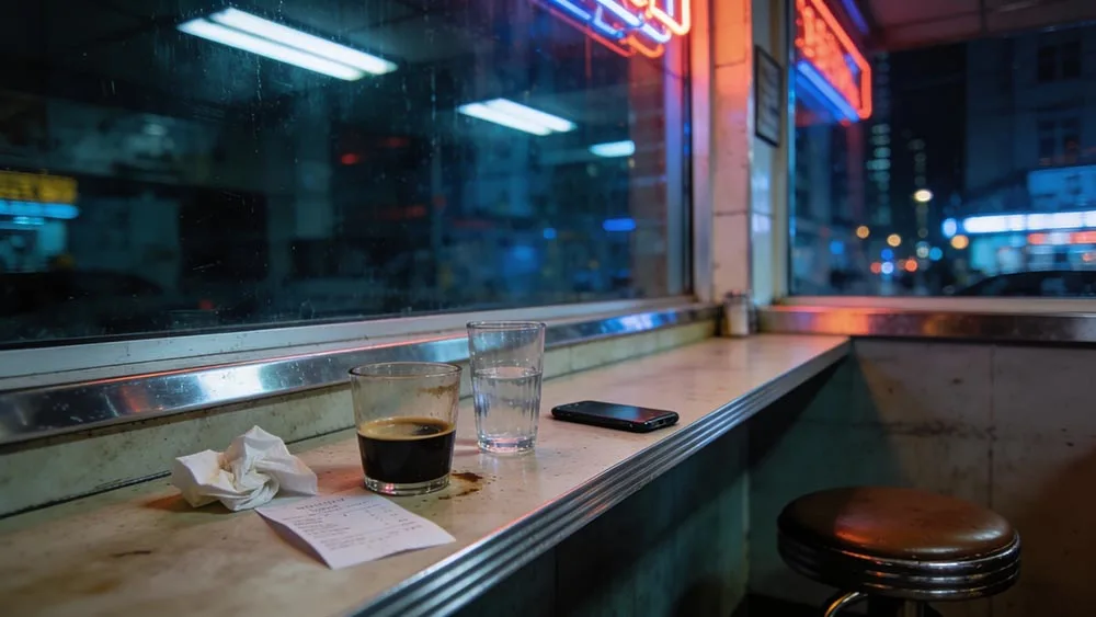 when to unmatch on dating apps in an empty late-night diner aftermath scene when to unmatch on dating apps in an empty late-night diner aftermath scene